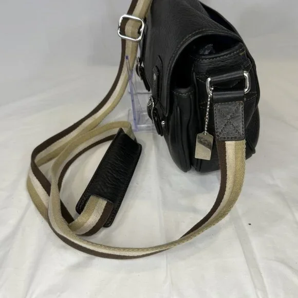 Vintage Coach Leather Field Bag, 9609, Blue Interior, Crossbody Strap, EUC - Picture 6 of 15